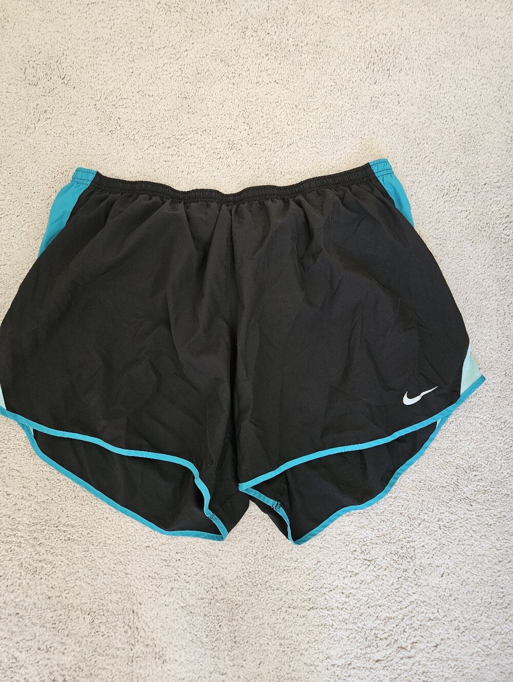 Nike Women's Black Shorts with Teal Accent 2x